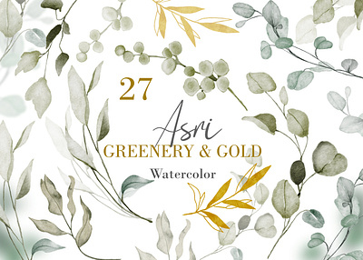 Gold and Greenery Watercolor Clipart art botanical bouquet aragement eucalyptus clipart eucalyptus watercolor greenery greenery frame greenery watercolor watercolor watercolor clipart wedding bouquets wedding card wedding invitation