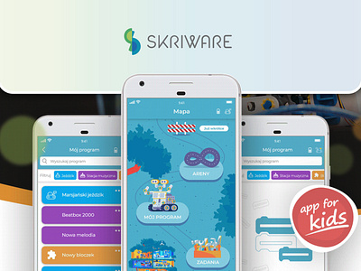 Skriware agency app development app for kids application business design developers edtech education education technology graphic design illustration mdevelopers mobile mobile app mobile app development robots skriware ui ux