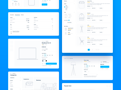 Wirekit: Ecommerce agency black and white ecommerce figma grid interface light interface minimalism prototype shop ui kit ui ux wireframe wirekit