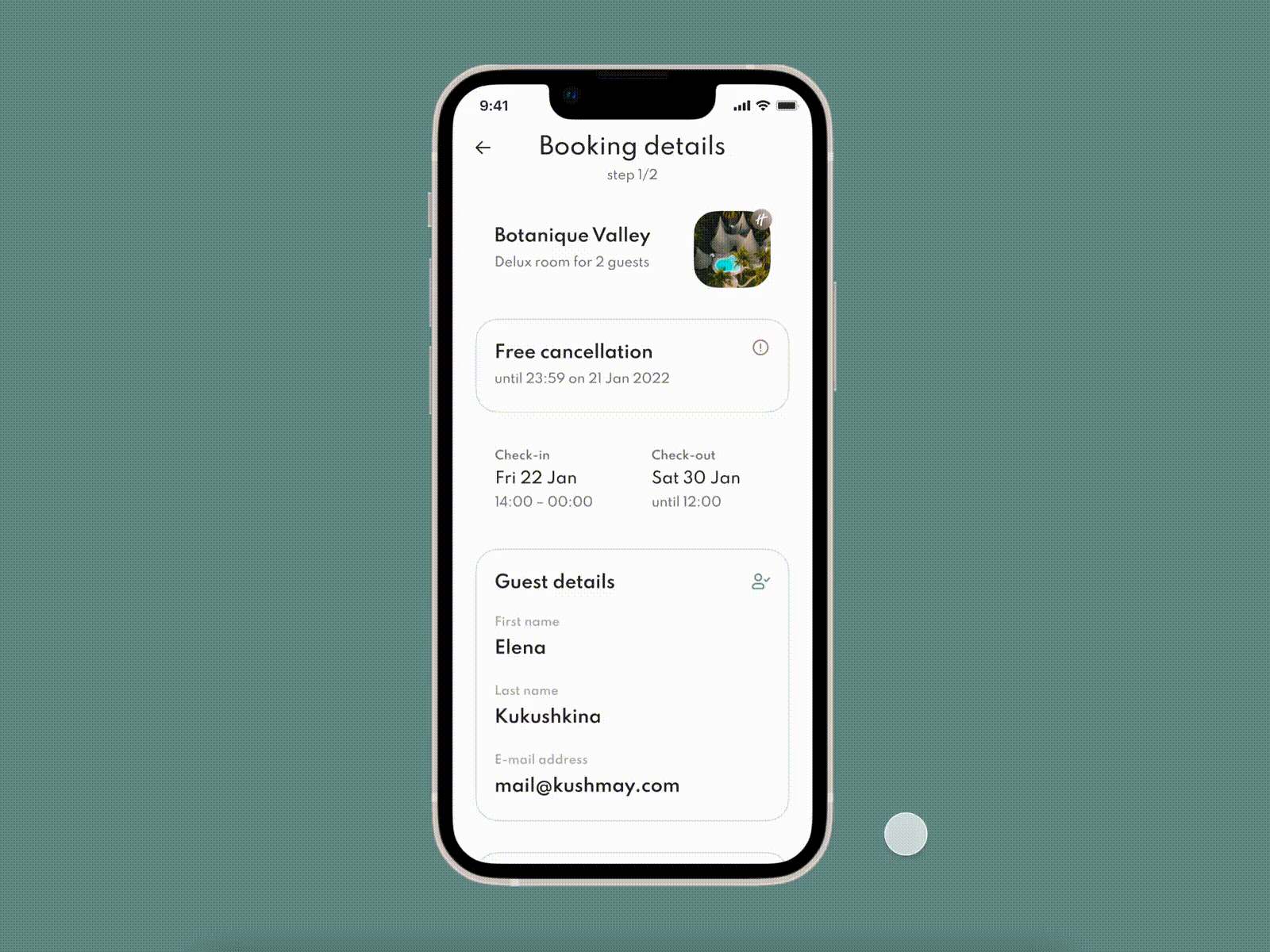 Booking a hotel room booking card check out checkout hotel payment product design slider travel uxui