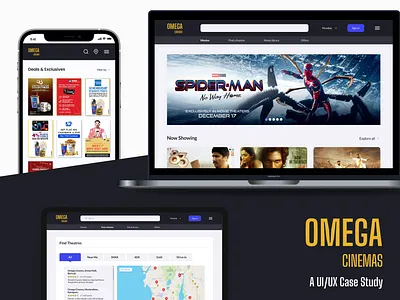Omega Cinema | Product Design book a show branding case study cinema app cinemas interaction design mobile app movie app movie theatre product design seat booking ui ui design uiux ux ux design web app web design
