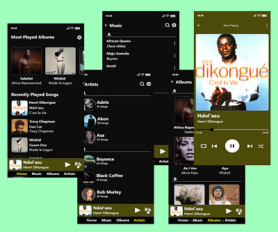 Music Player app branding design graphic design typography ui ux