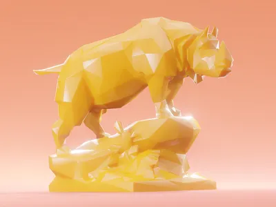 Rhinoceros Poly 3D 3d 3dart 3dartist abstract art blender blender3d blendercommunity branding c4d cinema4d color colorful design graphic design illustration lowpoly nft render ui
