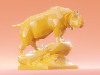 Rhinoceros Poly 3D 3d 3dart 3dartist abstract art blender blender3d blendercommunity branding c4d cinema4d color colorful design graphic design illustration lowpoly nft render ui