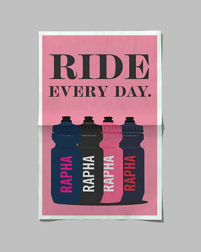 Ride Every Day. - Rapha design graphic design illustration poster