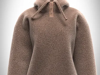 Ladies plush hoodie 3D/ Virtual Visualization 3d 3dhoodie branding clothes design dress graphic design hoodie illustration legging logo pajamas sweatshirt trousers