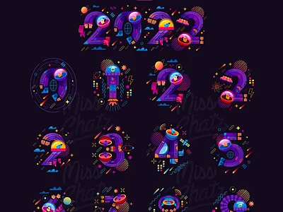 Gatsby astronauts brand code design freelance gatsby illustration illustrator logo numbers space universe