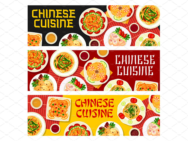 Chinese Cuisine Banners By Vector Tradition Sm On Dribbble