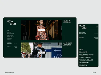#010 Moon Cher baturindesign design dribbble minimal ui ux web webdesign