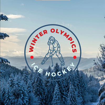 Winter Olympics | Ice Hockey badge design graphic design hockey ice hockey olympics winter winter olympics