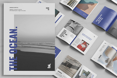 The ocean magazine blue book brand brief brochure design guidelines identity investor logo design logo identity manual microsoft plan project proposal report startup template website