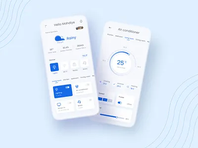 Smart home app app graphic design light smart app ui uiux