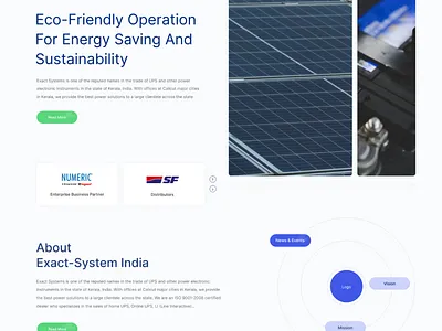 Energy Website Template battery energy green solar ui website template
