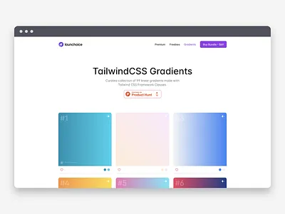 TailwindCSS Gradients colors design gradients landing page paletter tailwind