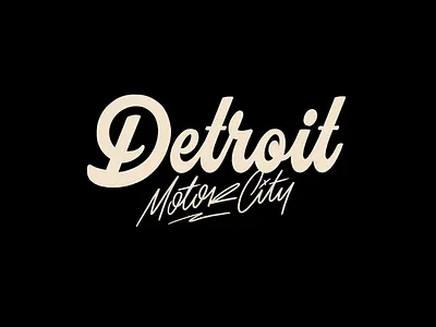 Detroit - Motor City brand identity branding calligraphy city creative custom lettering custom type detroit graphic design handlettering identity illustration lettering logo logo design motor retro type typography