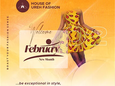 February New month design designbranding fashion february new month yellow