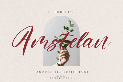 Amstelan branding brush font display fonts free font handmade handwritten logo playfull typeface