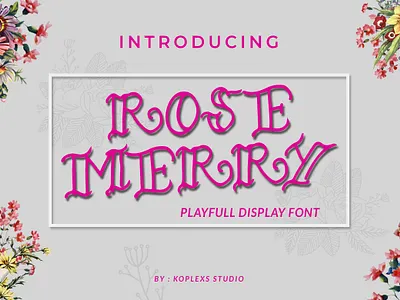 ROSE MERRY design display fonts handmade handwritten handwritting logo playfull script font typeface