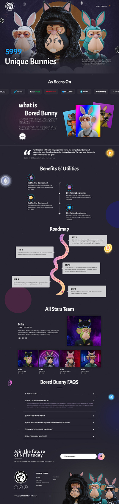 NFT Web Design branding design graphic design illustration typography ui ux vector web design