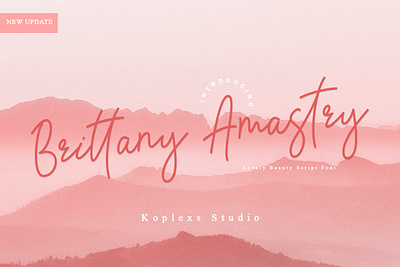Brittany Amastry branding display fonts graphic design handwritten logo monoline font playfull script font typeface