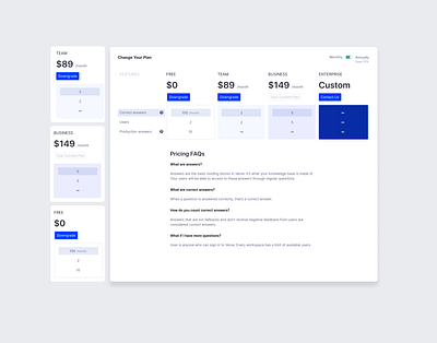 SaaS pricing page saas