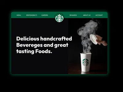 Starbucks Website Landing Page Redesign app branding design icon illustration logo redesign typography ui ux vector website
