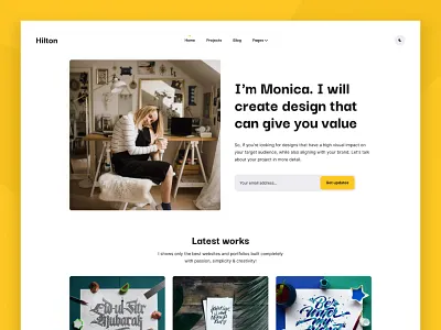 Hilton – Super simple portfolio theme for Jekyll blog blogging design jekyll personal portfolio typogaphy ui ux website