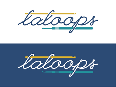 LaLoops Crochet Logo branding crochet illustration logo loops vector yarn