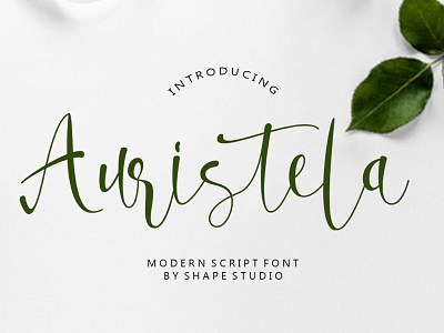 Auristela calligraphy card elegant font girl script wedding