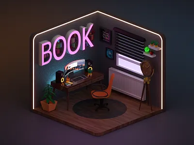 Book (1) 3d 3d artist 3d design 3dbook 3droom animation app blender branding design graphic design hire hire me illustration logo motion graphics redroom ui uiux ux