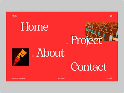 JUD Website Navigation design menu navigation ui
