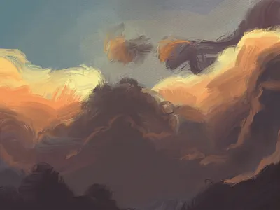 Self-Compassion artwork clouds illustration light painting procreate