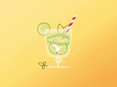 A Tasty Mojito 2d adobe after effects animation color creative design flat food gif graphic illustration motion motion design motion graphics portfolio simple texture vector video