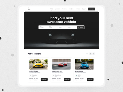 Car Marketplace Website Design branding car design dribbble inspiration landing page market marketplace product product design ui ui ux ui design user experience user interface ux ux design web website website design