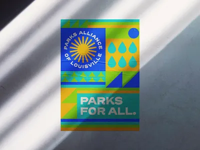 Parks For All Poster branding colorful design designer geometric graphic graphic design illustration kid core logo louisville minimalist nature parks poster poster design retro swiss vintage