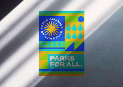 Parks For All Poster branding colorful design designer geometric graphic graphic design illustration kid core logo louisville minimalist nature parks poster poster design retro swiss vintage