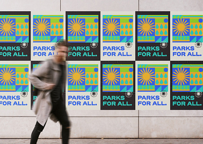 Parks for All Wheat-Paste Posters branding design designer geometric geometry graphic graphic design icon iconographic illustration logo louisville minimalist nature parks poster poster design retro swiss