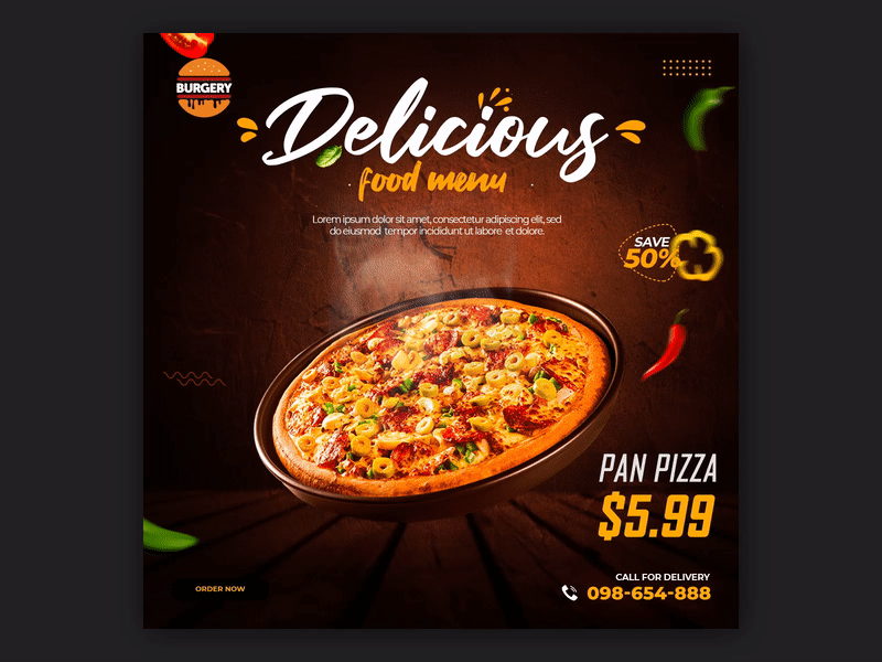 Animated Ad for Burgery animated gif animation graphic design illustration motion graphics