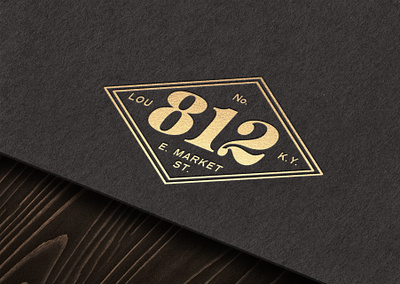 Decca Logo, Gold address black paper brand design branding design designer gold foil graphic graphic design illustration logo logo lockup louisville modern restaurant retro stationary typography