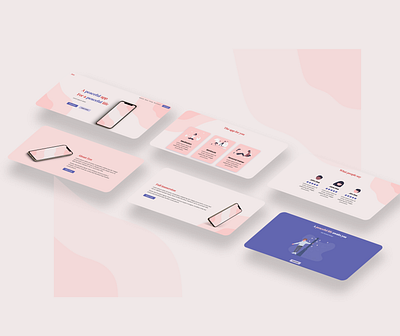 Zen ~ pages about page beauty css design features page figma html iphone landing page pink ui wellness zen