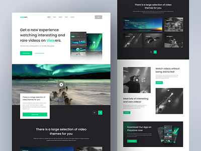 Viewers app clean dailyui design landingpage streaming ui uiux userinterface ux video watch watch video web webdesign website