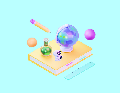 Ai ed 3d illustration 9 of 16 3d 3dartconcepts 3darts 3ddesigns 3dmodeling ai art blender clean design illustration isometric 3d isometric illustration redshift ui