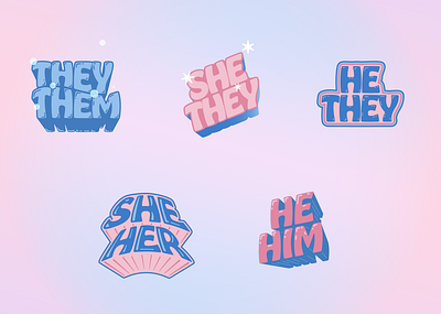 G. Qulture | Pronoun Lettering design graphic design lettering merch typography