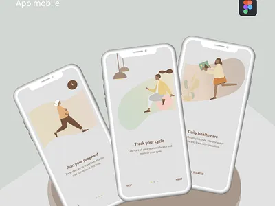 Period Tracker App app design ui ux