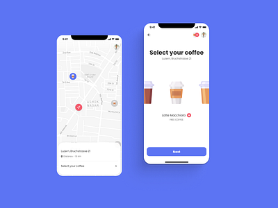 Coffee Truck App 2021 app design dribbble flat illustration interface ui
