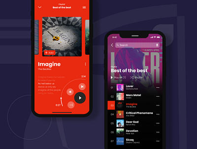 Music Player App app design ui ux