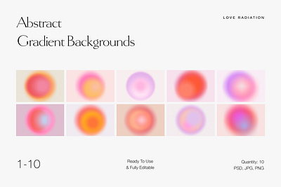 Round Colorful Circle Gradient Backgrounds With Grain Texture abstract colorful design gradient gradient quotes gradient templates grain graphic design illustration instagram instagram design instagram feed instagram posts instagram stories instagram templates pattern