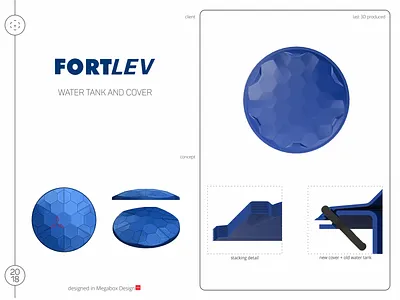 Water Tank and Cover 3d design industrial design product design