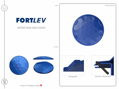 Water Tank and Cover 3d design industrial design product design