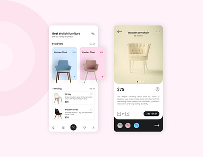 Furniture e-commerce app concept design e commerce furniture app mobile app ui ux